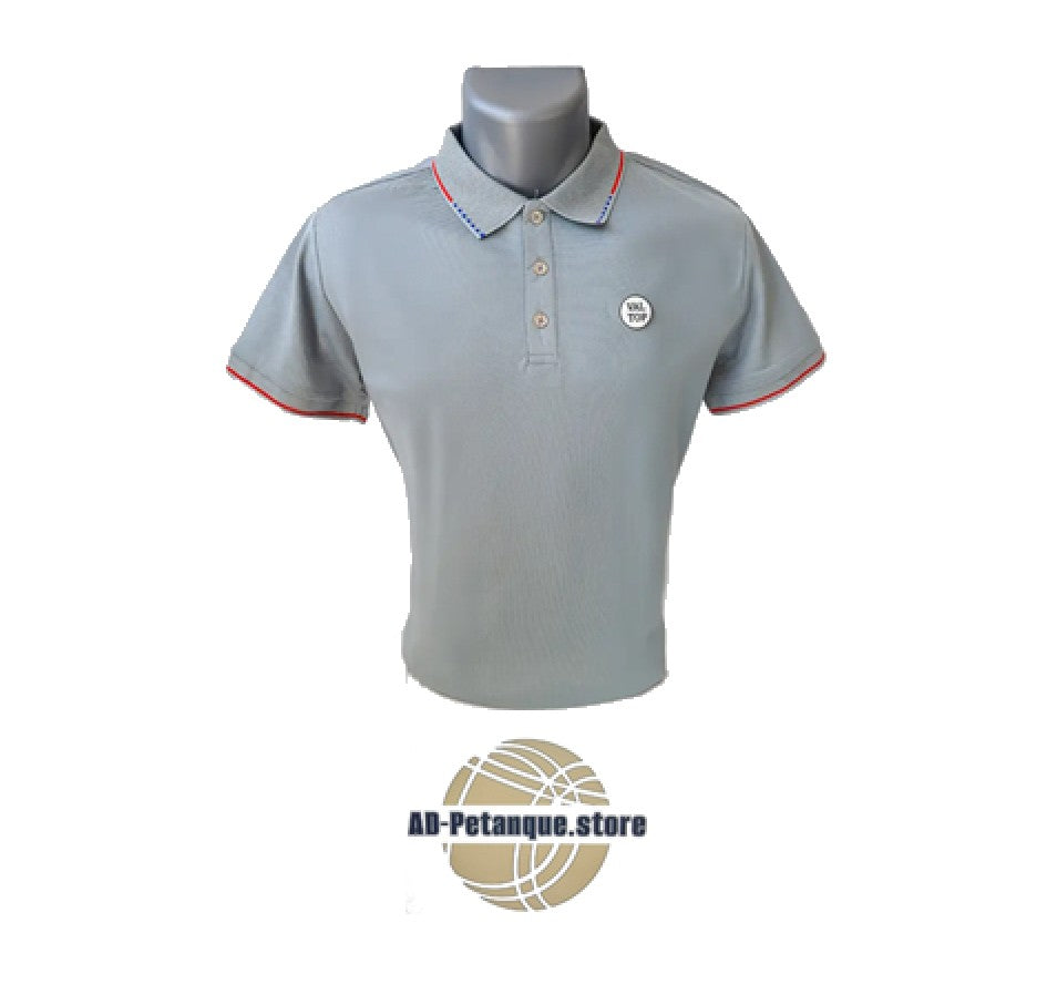 Valtop grijs poloshirt